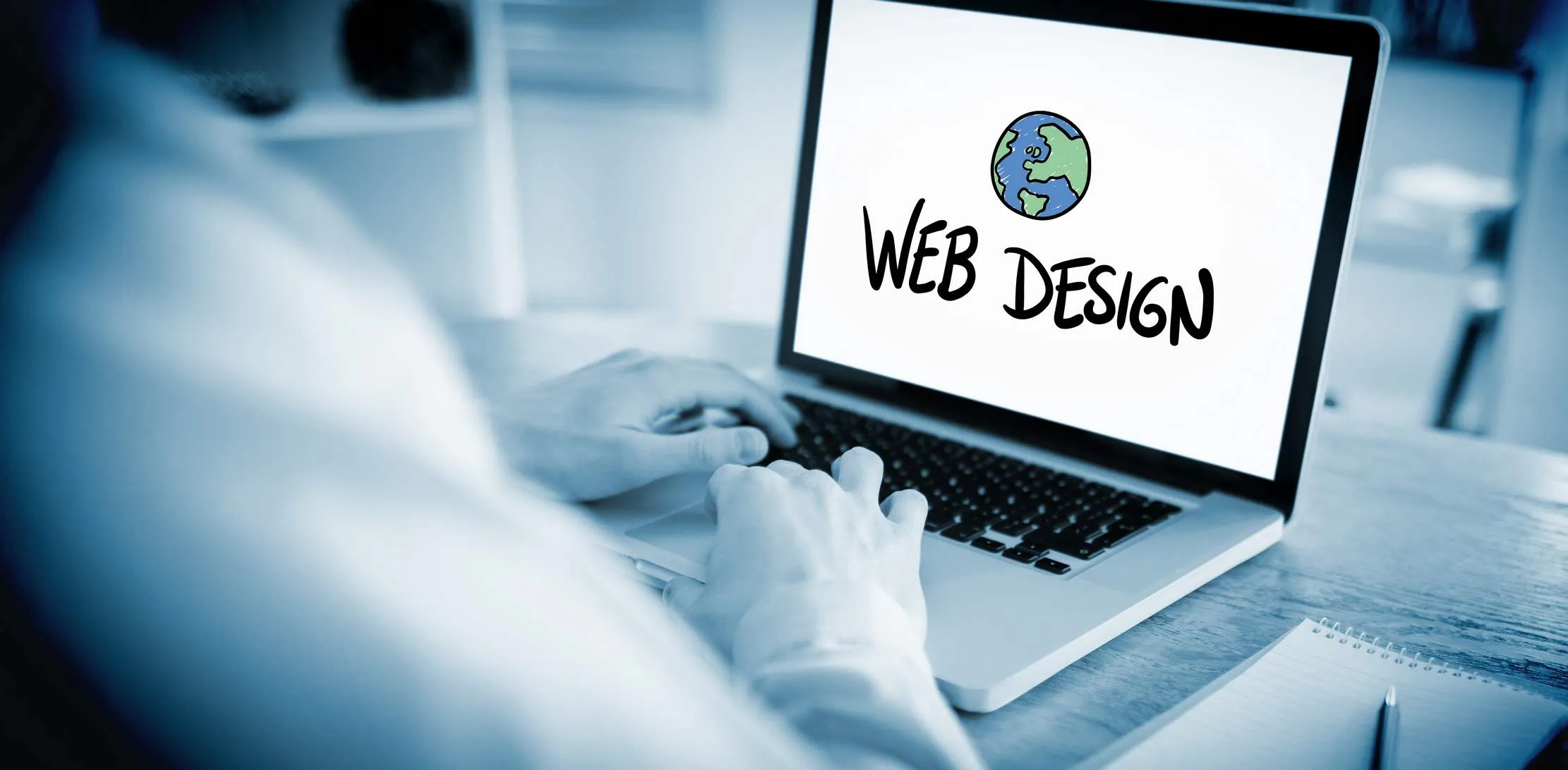 Modern web development workspace representing custom-built websites versus WordPress templates
